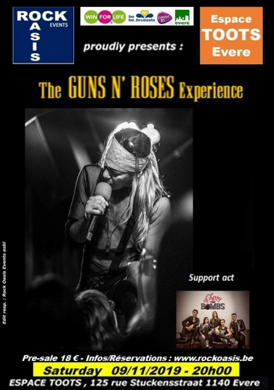 Guns N' Roses Experience ( UK Guns N' Roses Tribute) + Cherry & The Bombs ( The Runaways Tribute) 09/11/2019