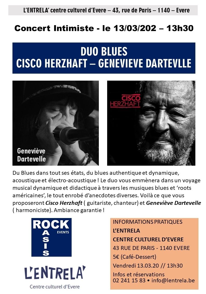 Duo Blues Cisco Herzhaft et Geneviève Dartevelle